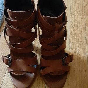 Trouve Stappy Leather Heels
